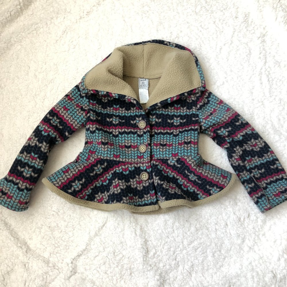 Mack & Co Fleece Girls Jacket Ruffled Size 3T